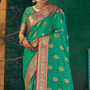 green-festive-wear-woven-silk-saree-137574