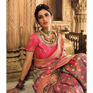 green-festive-wear-woven-silk-saree-130724
