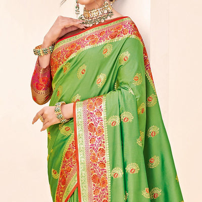 green-festive-wear-woven-silk-saree-139806