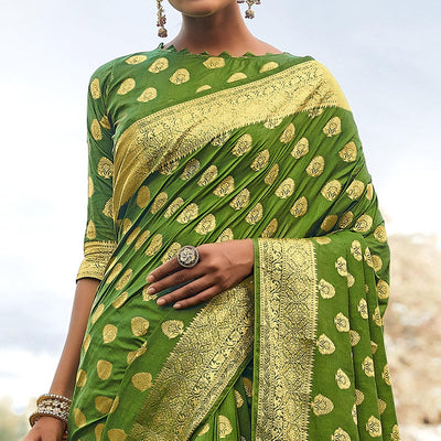 green-festive-wear-woven-silk-saree-128403