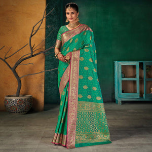 green-festive-wear-woven-silk-saree-138354