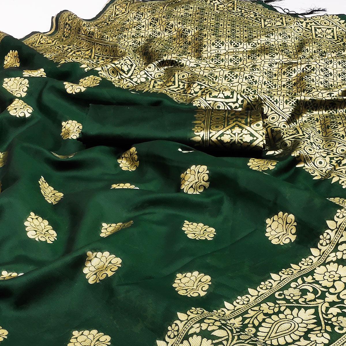 green-festive-wear-woven-silk-saree-134527