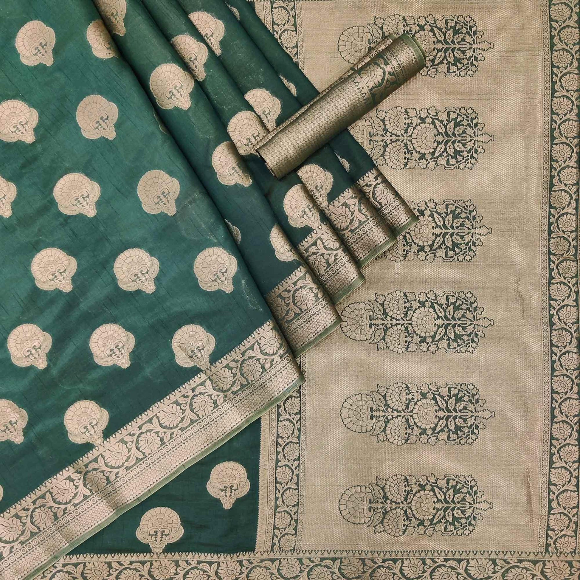 green-festive-wear-woven-silk-saree-141085
