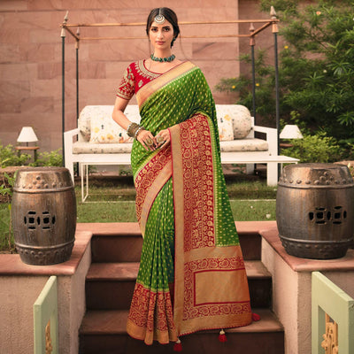 green-festive-wear-woven-silk-saree-138270