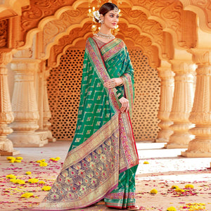 green-festive-wear-woven-silk-saree-139525