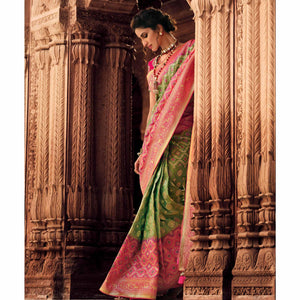 green-festive-wear-woven-silk-saree-130728