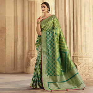 green-festive-wear-woven-silk-saree-138914