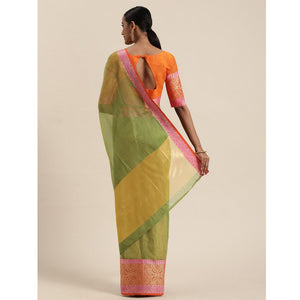 green-festive-wear-woven-silk-saree-with-jacquard-border-109196