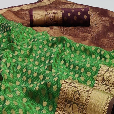 green-festive-wear-woven-pure-silk-saree-with-jacquard-border-136578