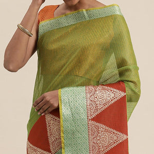 green-festive-wear-woven-silk-saree-with-jacquard-border-109200