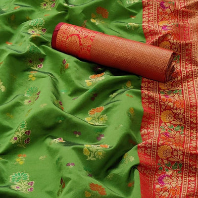 green-festive-wear-woven-silk-saree-with-meena-butta-pallu-106141