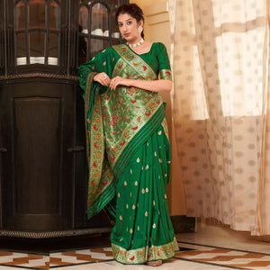 green-festive-wear-woven-soft-banarasi-silk-saree-131146
