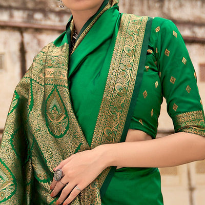 green-festive-wear-woven-soft-banarasi-silk-saree-119213