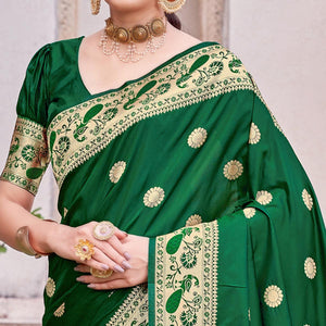 green-festive-wear-woven-soft-banarasi-silk-saree-129783
