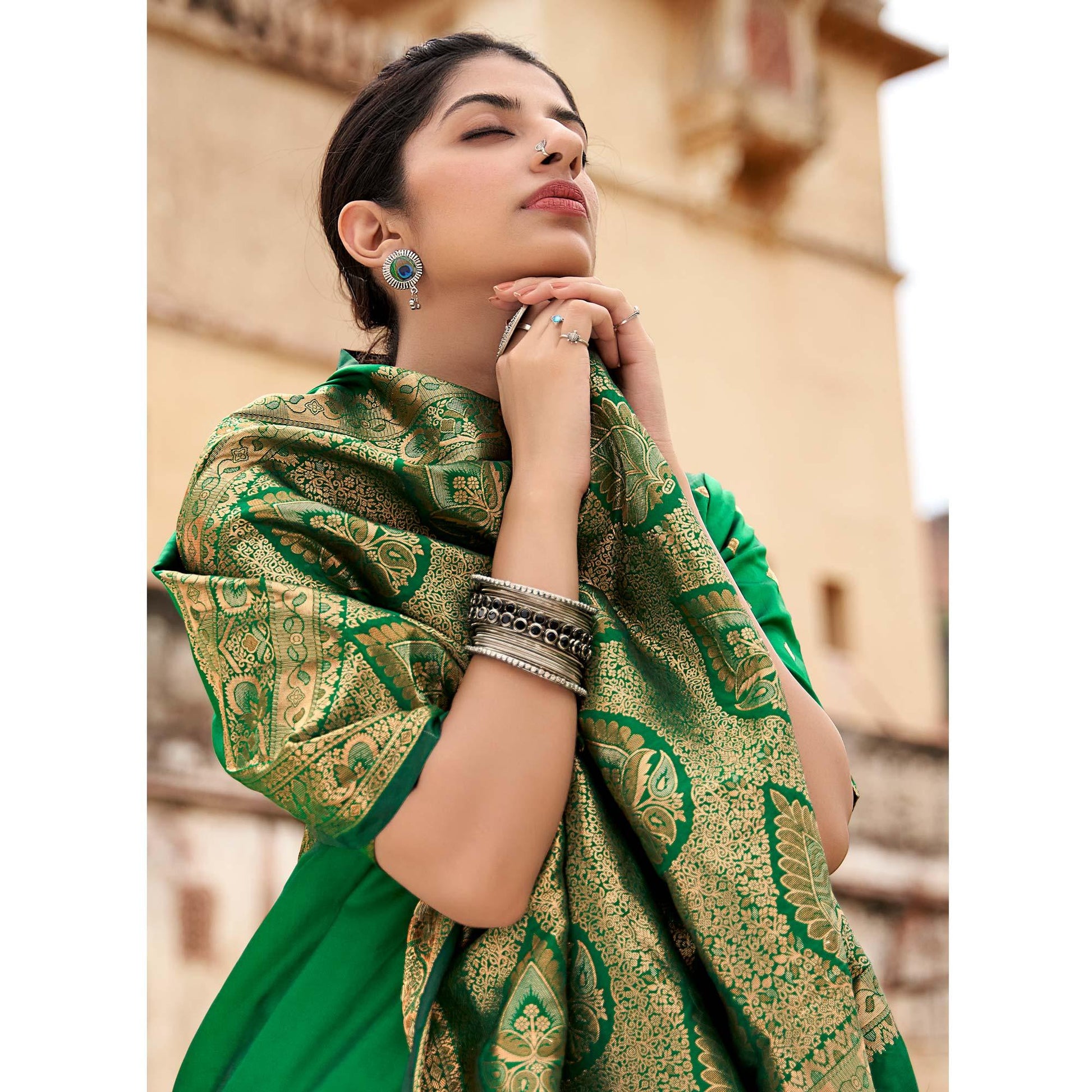 green-festive-wear-woven-soft-banarasi-silk-saree-119213