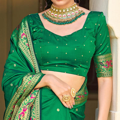 green-festive-wear-woven-soft-banarasi-silk-saree-130708