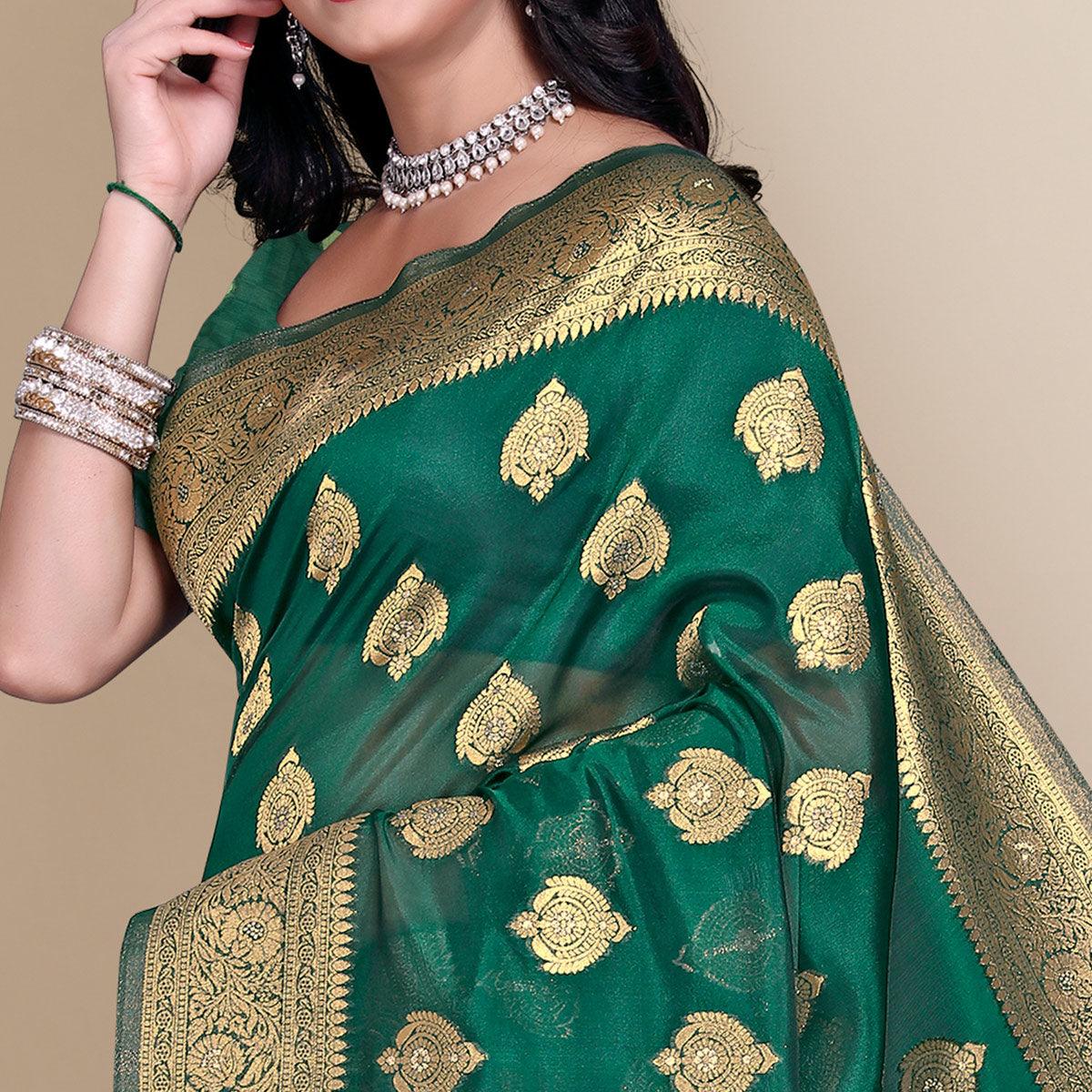 green-festive-wear-woven-soft-banarasi-saree-138496