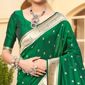 green-festive-wear-woven-soft-banarasi-silk-saree-126258