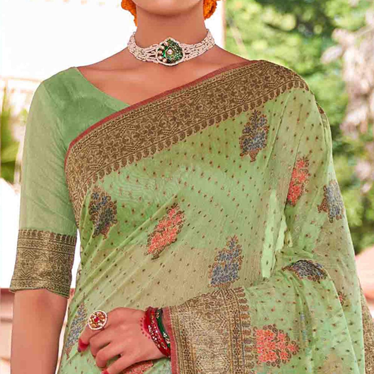 green-festive-wear-woven-soft-cotton-saree-132346