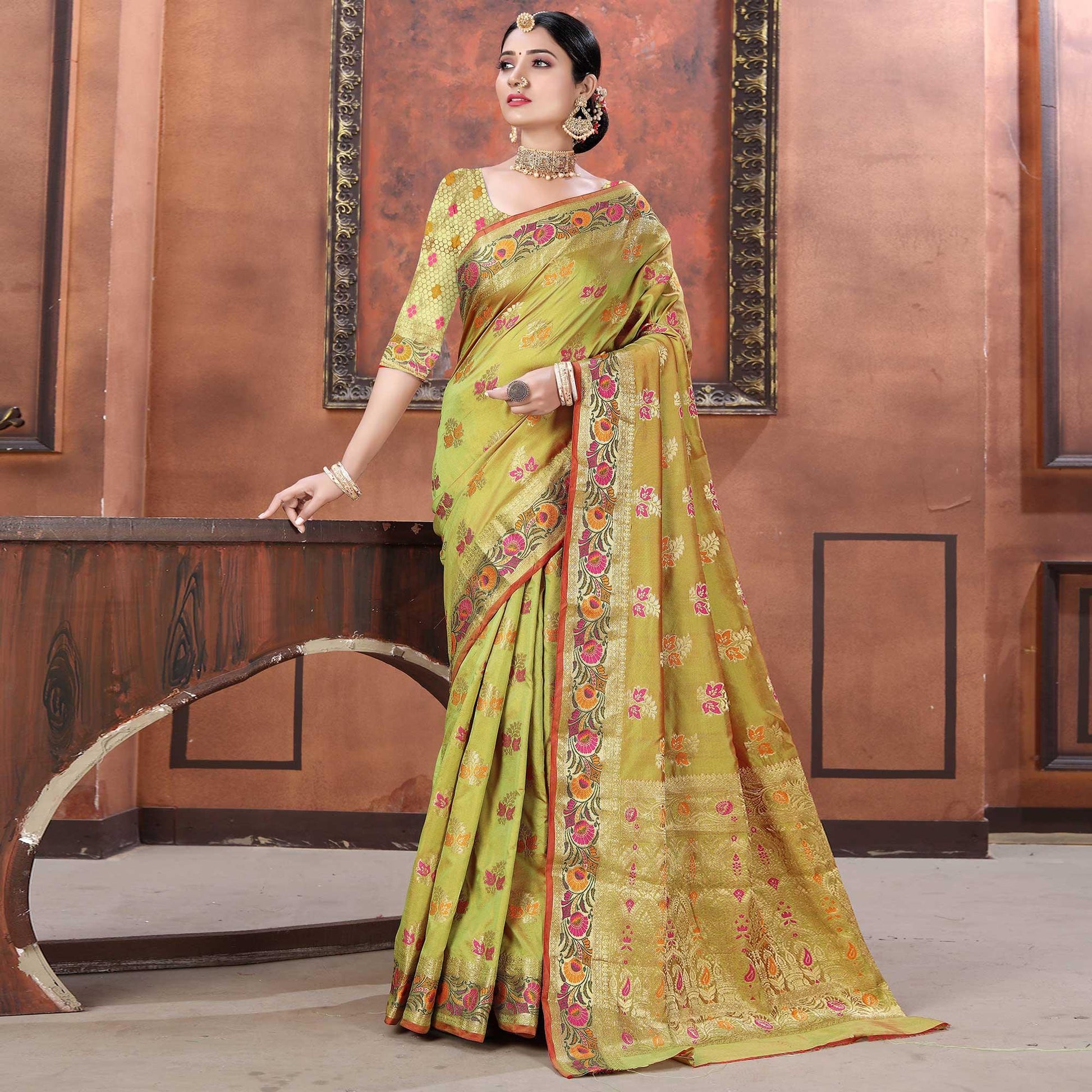 green-festive-wear-woven-soft-silk-saree-128407