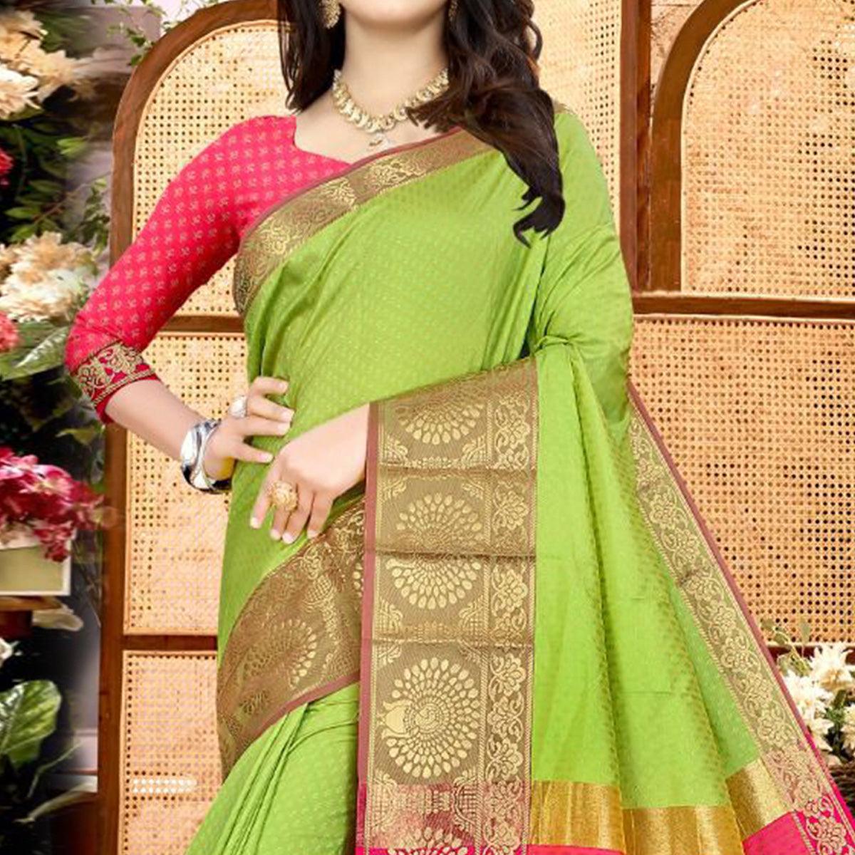 green-festive-wear-woven-soft-silk-saree-130929