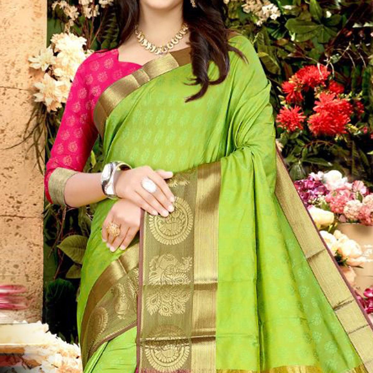 green-festive-wear-woven-soft-silk-saree-130923