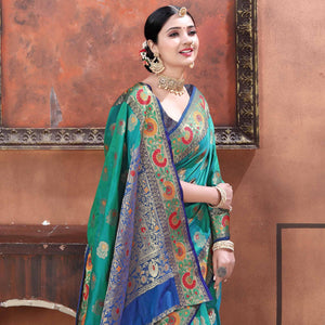 green-festive-wear-woven-soft-silk-saree-128393