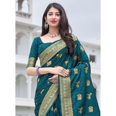green-festive-wear-woven-soft-silk-satin-saree-120749