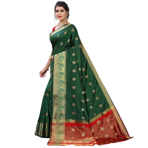 green-festive-wear-woven-with-meena-butta-lining-pallu-soft-silk-saree-112142