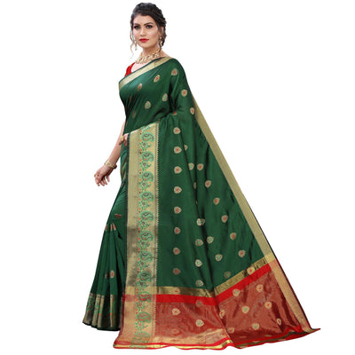 green-festive-wear-woven-with-meena-butta-lining-pallu-soft-silk-saree-112142