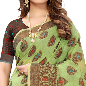 green-festive-wear-woven-with-meena-butta-rich-pallu-cotton-saree-118312