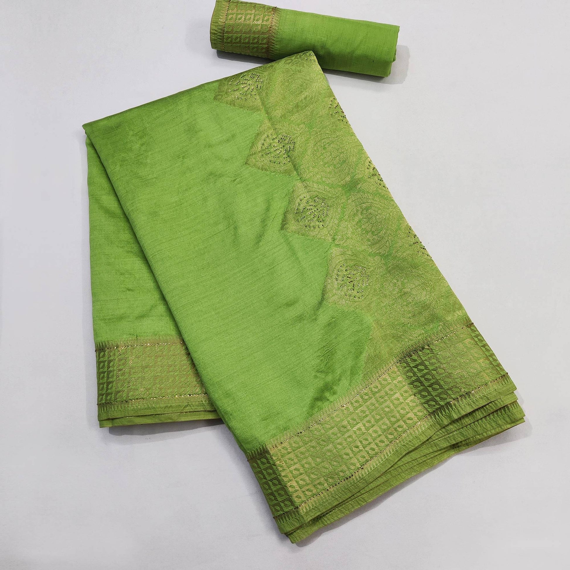 green-festive-wear-woven-with-stone-work-assam-silk-saree-119052