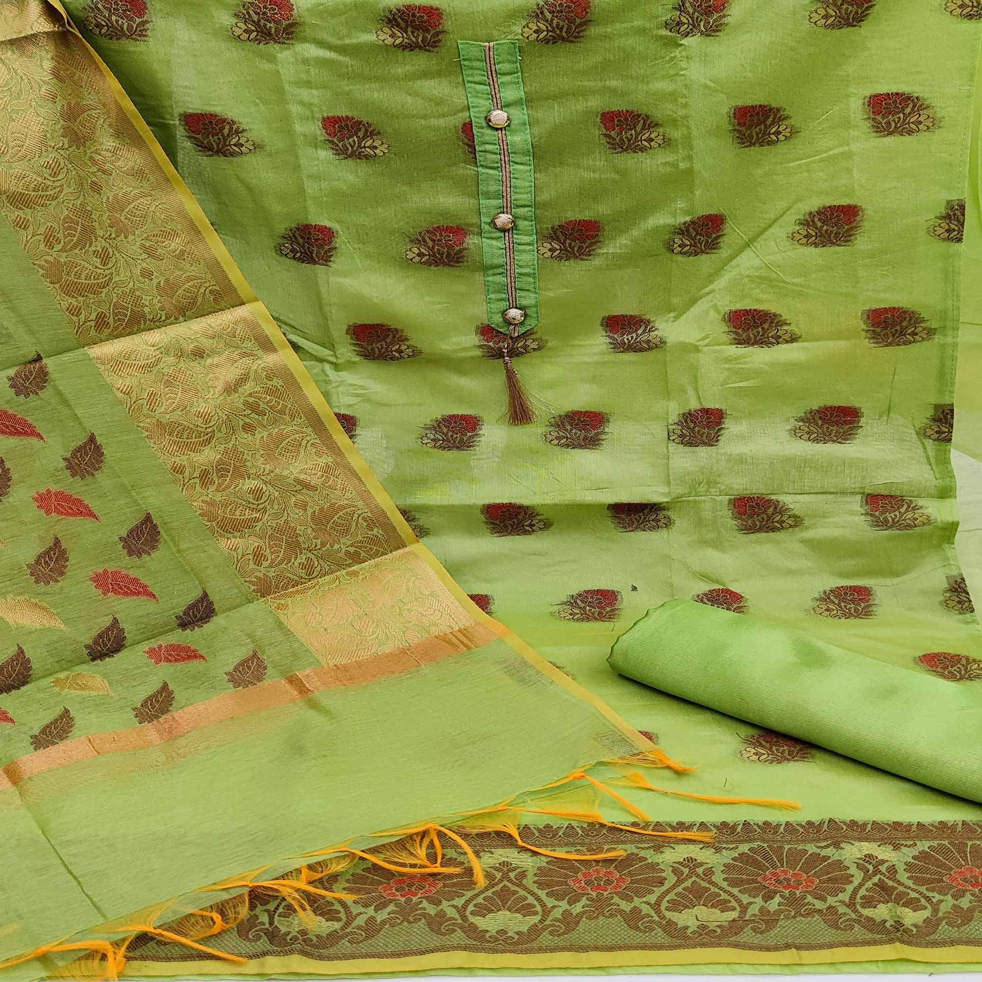 green-festive-wear-woven-work-banarasi-jacquard-dress-material-111263