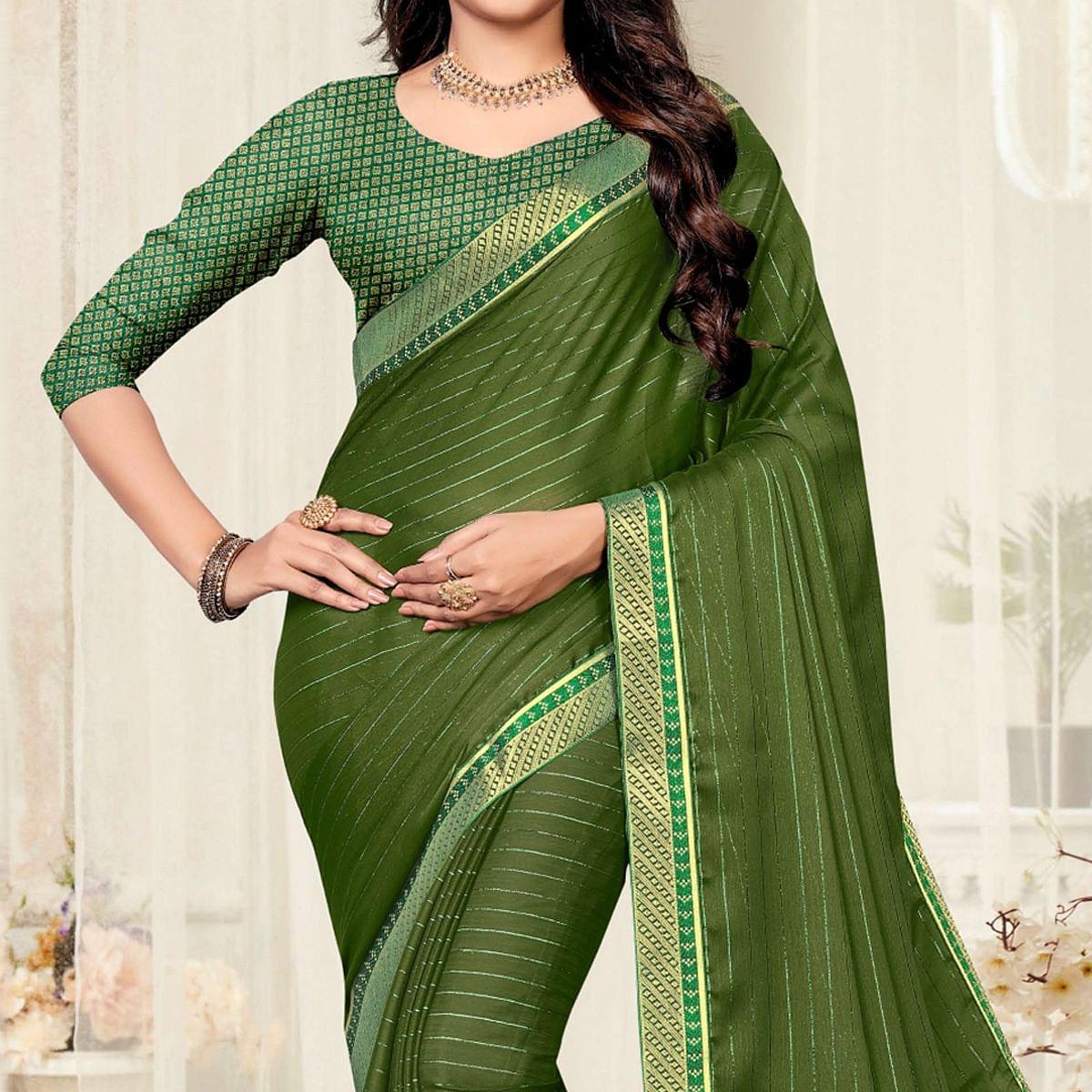 green-festive-wear-zari-chiffon-saree-142879