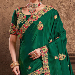 green-festive-wear-zari-embroidered-silk-designer-saree-141441