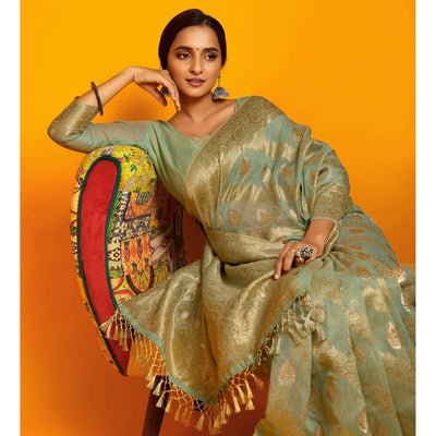 green-festive-wear-zari-work-cotton-saree-137898