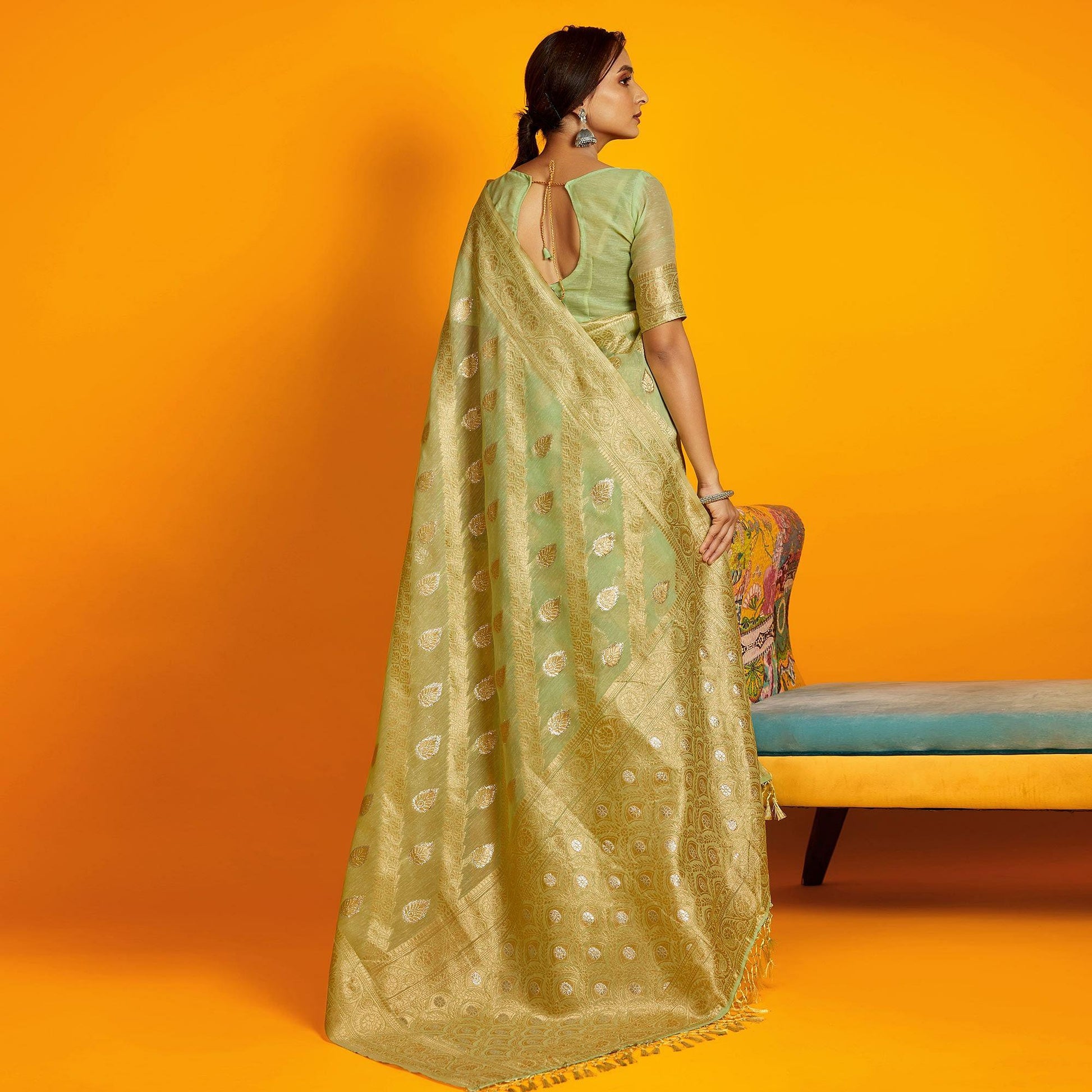 green-festive-wear-zari-work-cotton-saree-137901