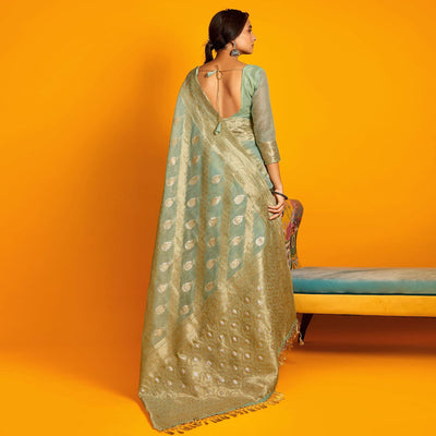 green-festive-wear-zari-work-cotton-saree-137898