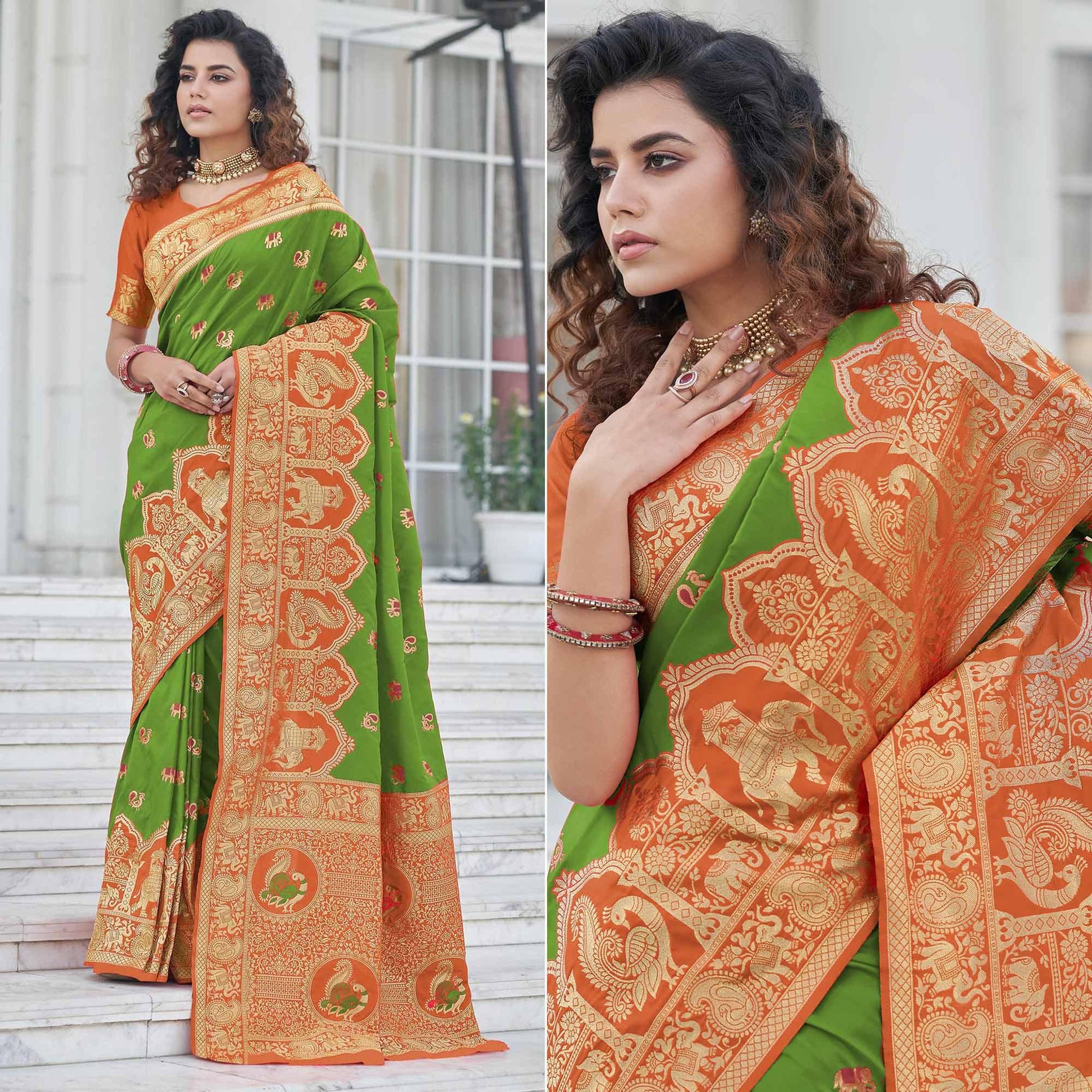 green-festive-wear-zari-woven-banarasi-silk-saree-138812