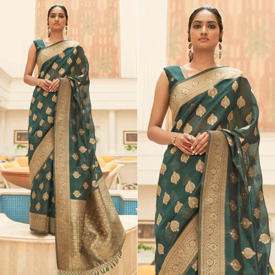 green-festive-wear-zari-woven-organza-silk-saree-with-tassels-137612