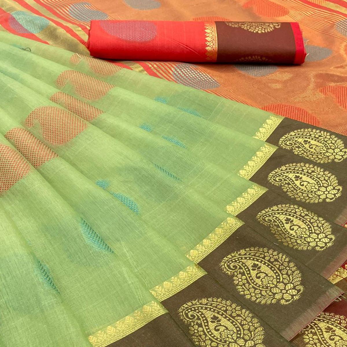 green-festive-wear-zari-woven-soft-cotton-silk-saree-134635