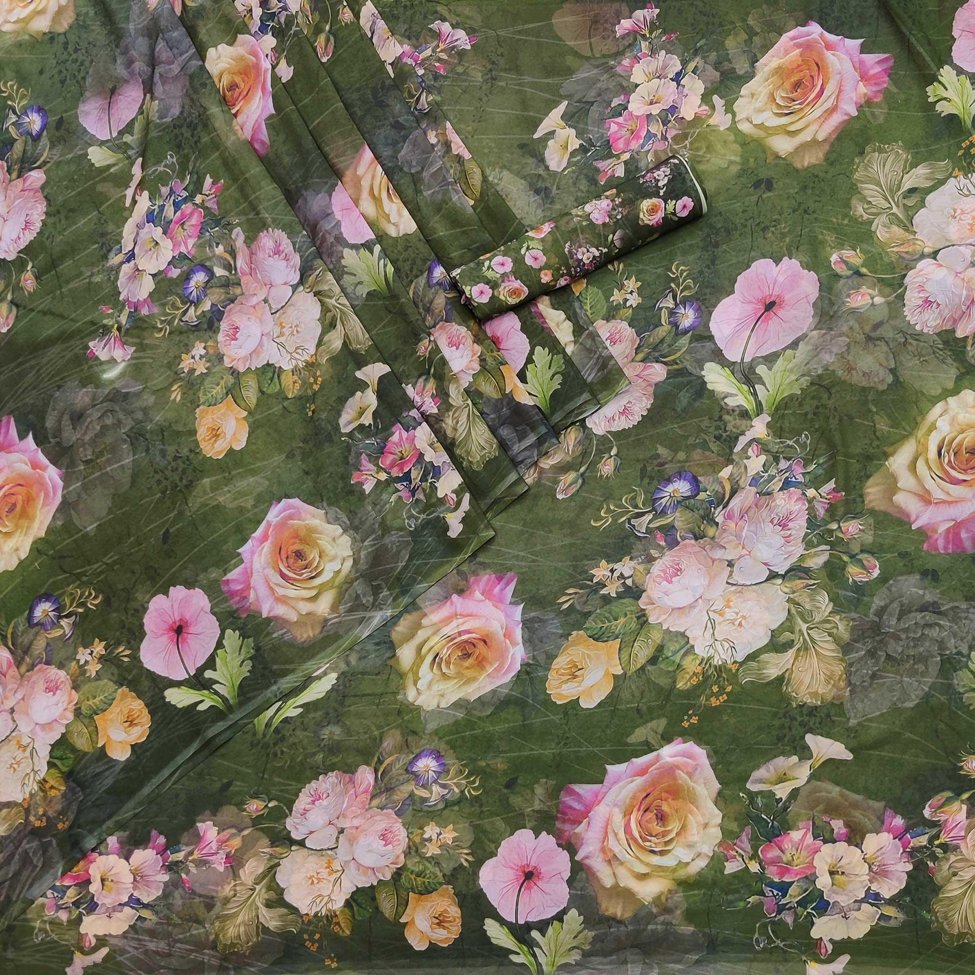 green-floral-digital-printed-georgette-saree-145163