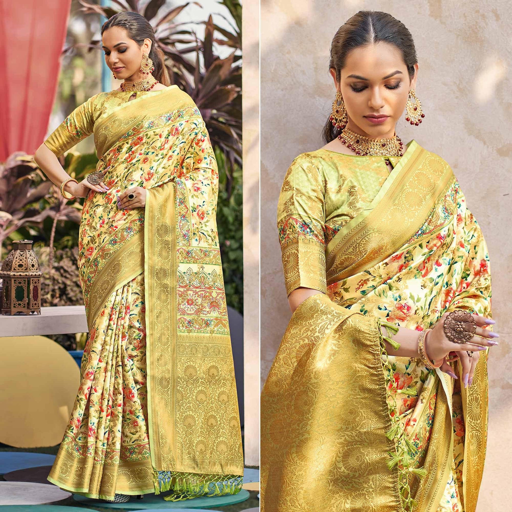 green-floral-digital-printed-pure-silk-saree-144897