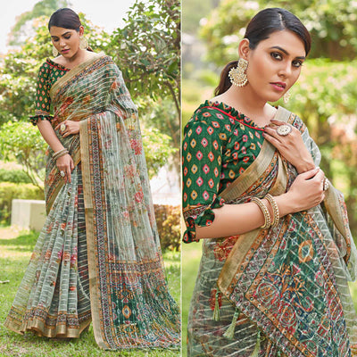 green-floral-digital-printed-with-sequence-linen-saree-1