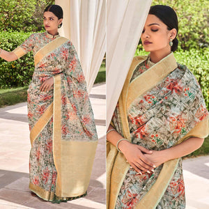 green-floral-digital-printed-with-sequence-linen-saree-144966