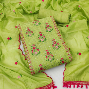 green-floral-embroidered-chanderi-dress-material-3