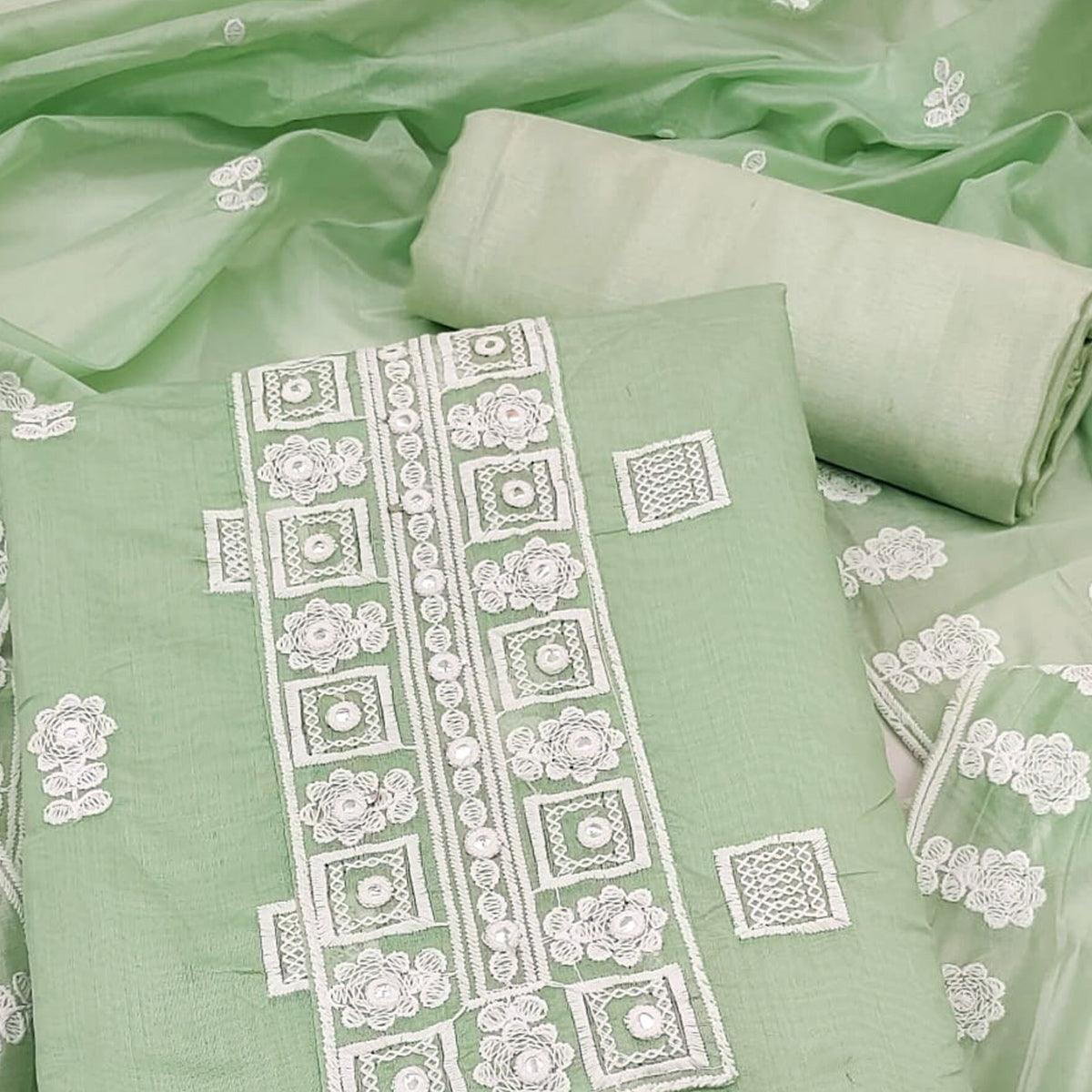 green-floral-embroidered-chanderi-dress-material-1