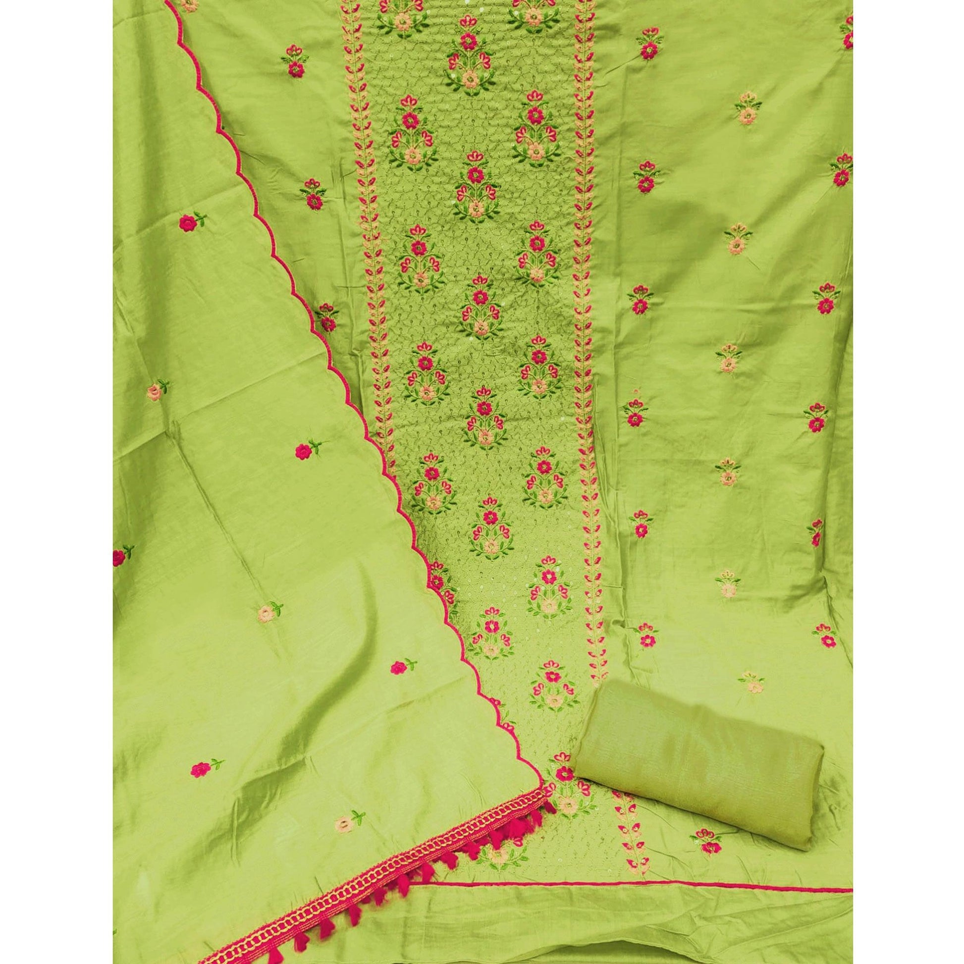 green-floral-embroidered-chanderi-dress-material-3