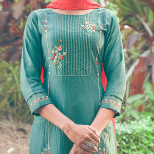 green-partywear-embroidered-chiffon-kurti-pant-set-with-dupatta-138461