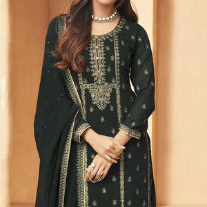 green-floral-embroidered-georgette-pakistani-suit